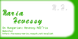 maria hevessy business card